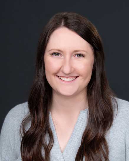 smiling woman with long hair