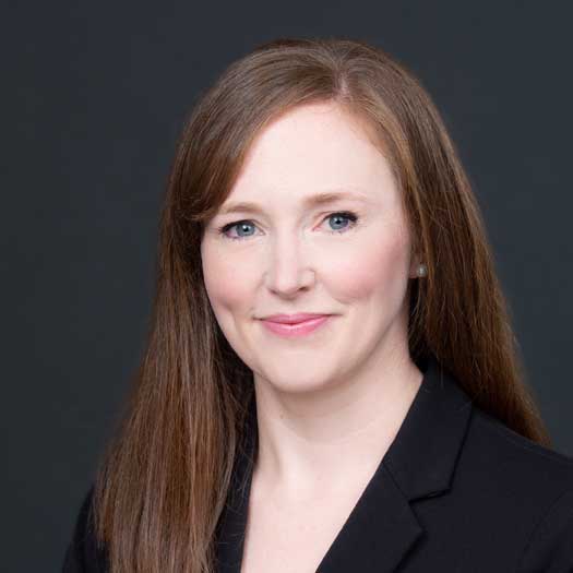 woman with long auburn hair