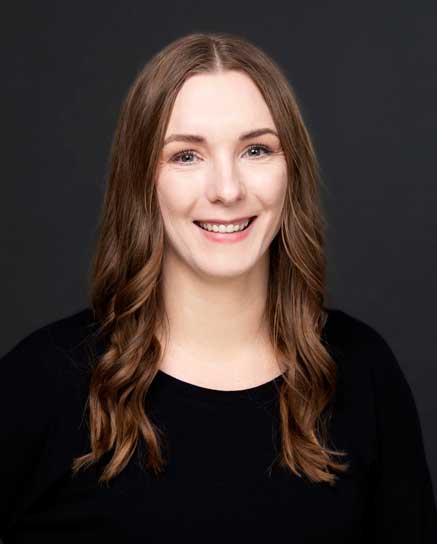 smiling woman with long hair