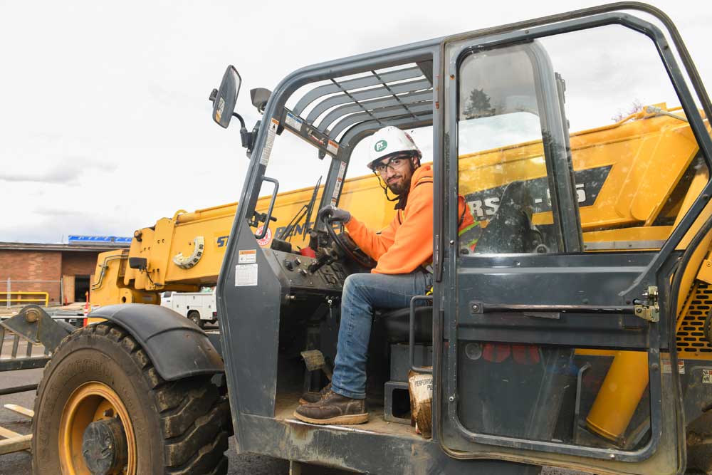 man in construction equipment